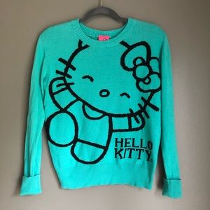 Teal Hello Kitty sweater